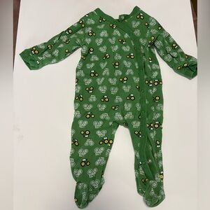 John Deere cotton tractor footie pj 6-9m infant baby